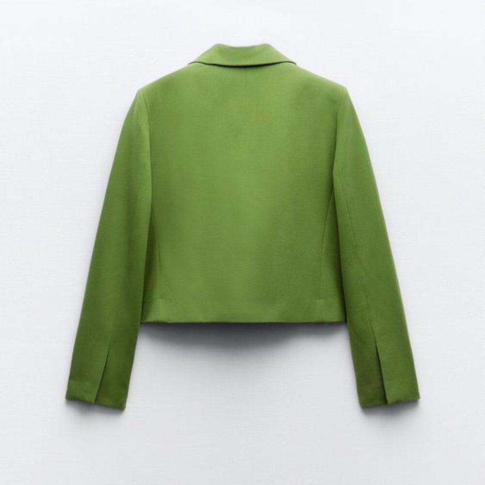 NWT Lawn Green Blazer FELT TEXTURE MULTI-POCKET BLAZER SZ XS Bundle Discount - Picture 9 of 12